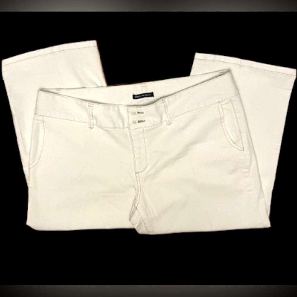 Axcess Stretch Relaxed Fit Cropped Denim Jeans Cotton White Size 16 - Picture 8 of 11